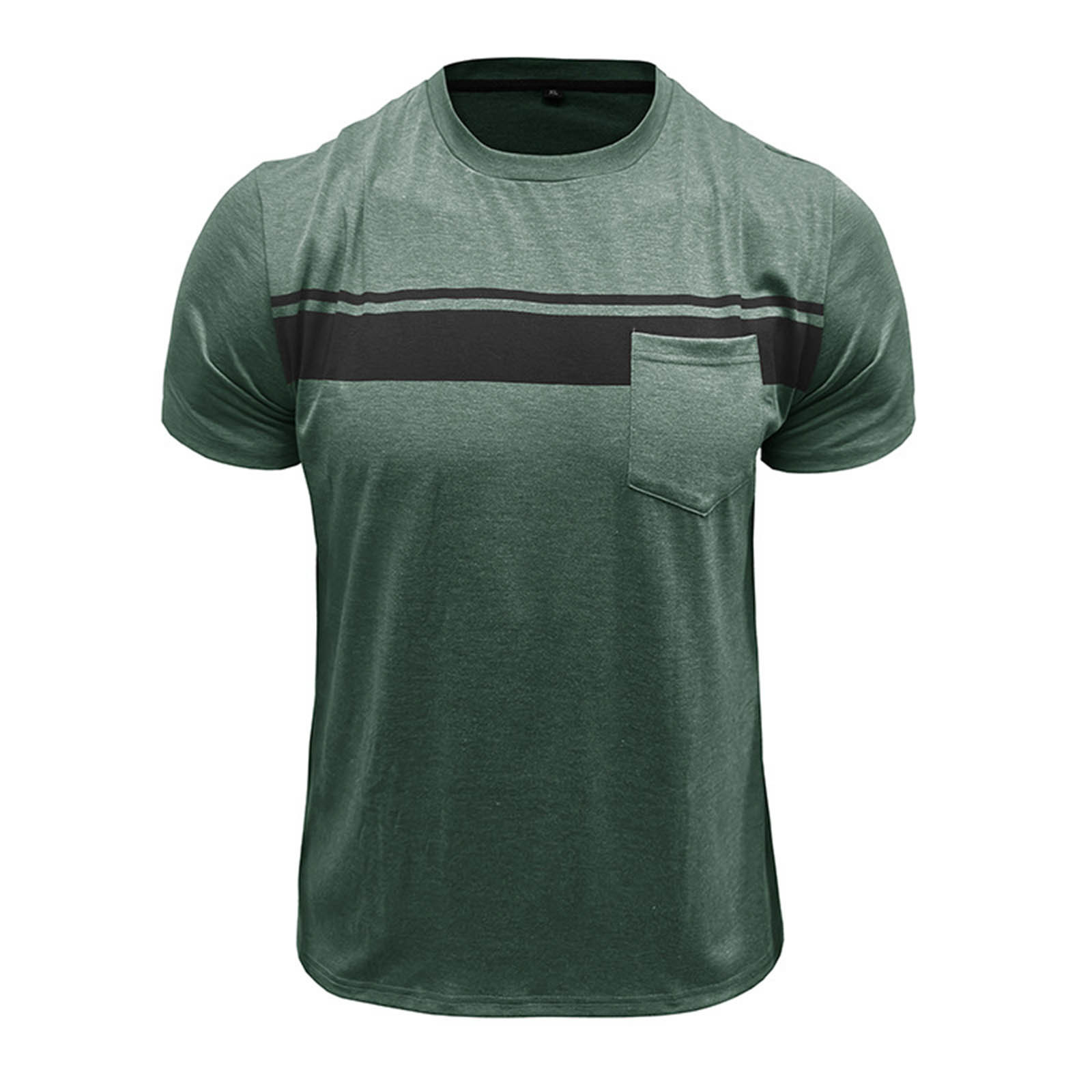 thumbnail image 4 of Camiseta de manga corta con cuello redondo y estampado a rayas para hombre, gráficos en 3D, poliéster y spandex, ropa informal para el día a día, tallas S-XXXL, 4 of 7